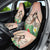 Woman Polynesian Tattoos Car Seat Cover Tropical Flower - Peach Fuzz Color