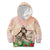 Woman Polynesian Tattoos Kid Hoodie Tropical Flower - Peach Fuzz Color