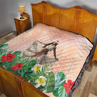 Woman Polynesian Tattoos Quilt Tropical Flower - Peach Fuzz Color LT03 - Polynesian Pride