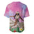 Woman Polynesian Tattoos Baseball Jersey Tropical Flower - Sweets Vibrant Color