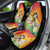 Woman Polynesian Tattoos Car Seat Cover Tropical Flower - Vibrant Hot Color