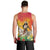 Woman Polynesian Tattoos Men Tank Top Tropical Flower - Vibrant Hot Color