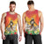 Woman Polynesian Tattoos Men Tank Top Tropical Flower - Vibrant Hot Color