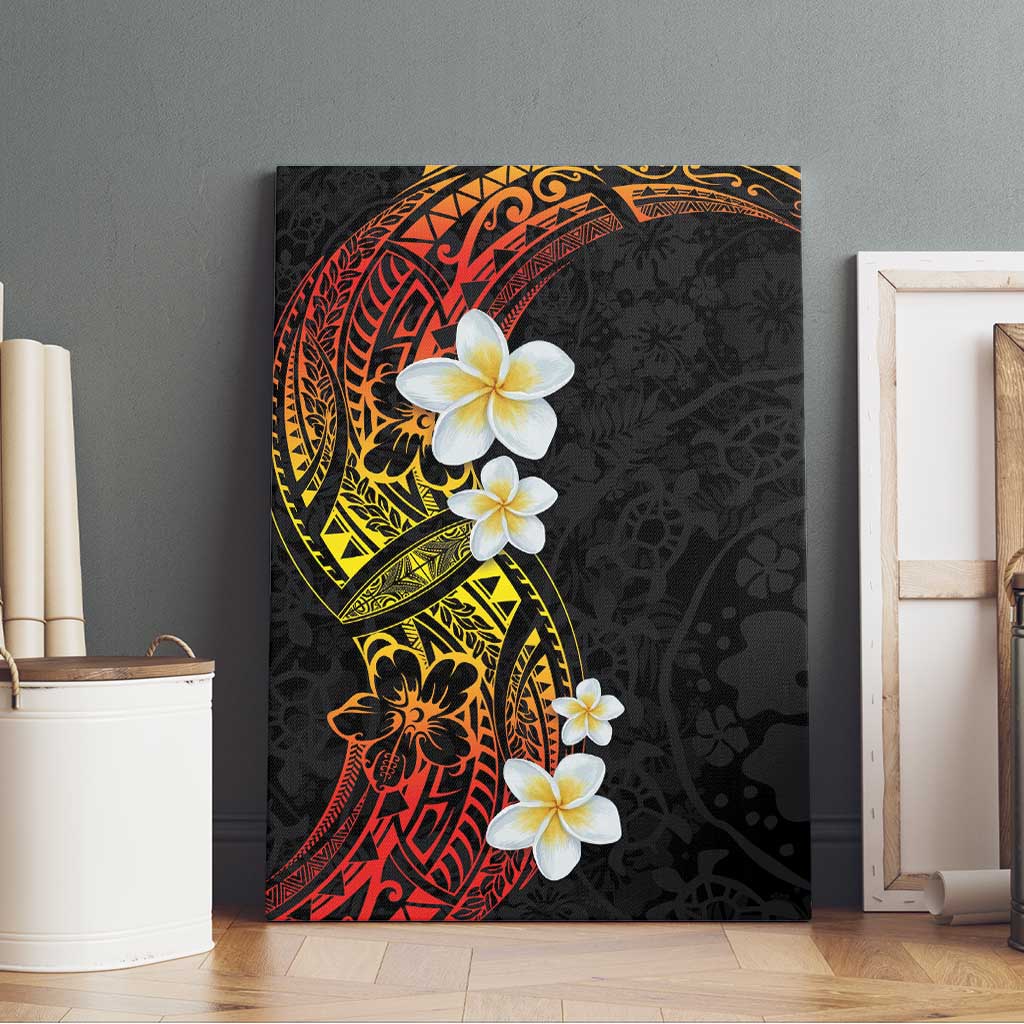 Plumeria Canvas Wall Art Polynesian Tribal Frangipani Sunset