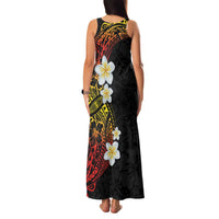 Plumeria Family Matching Tank Maxi Dress and Hawaiian Shirt Polynesian Tribal Frangipani Sunset LT03 - Polynesian Pride