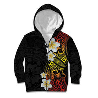 Plumeria Kid Hoodie Polynesian Tribal Frangipani Sunset