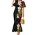 Plumeria Mermaid Dress Polynesian Tribal Frangipani Sunset