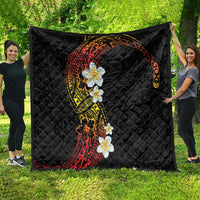Plumeria Quilt Polynesian Tribal Frangipani Sunset LT03 - Polynesian Pride