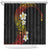 Plumeria Shower Curtain Polynesian Tribal Frangipani Sunset