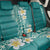 Plumeria Back Car Seat Cover Polynesian Tribal Frangipani Teal