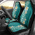 Plumeria Car Seat Cover Polynesian Tribal Frangipani Teal