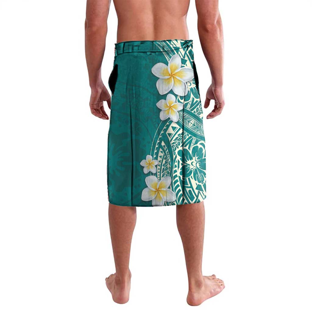 Plumeria Lavalava Polynesian Tribal Frangipani Teal