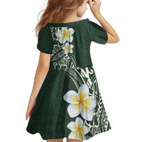 Plumeria Family Matching Tank Maxi Dress and Hawaiian Shirt Polynesian Tribal Frangipani Green LT03 - Polynesian Pride