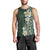 Plumeria Men Tank Top Polynesian Tribal Frangipani Green