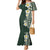 Plumeria Mermaid Dress Polynesian Tribal Frangipani Green