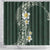 Plumeria Shower Curtain Polynesian Tribal Frangipani Green