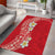 Plumeria Area Rug Polynesian Tribal Frangipani Red