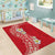 Plumeria Area Rug Polynesian Tribal Frangipani Red