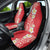 Plumeria Car Seat Cover Polynesian Tribal Frangipani Red