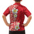 Plumeria Hawaiian Shirt Polynesian Tribal Frangipani Red