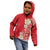 Plumeria Kid Hoodie Polynesian Tribal Frangipani Red