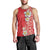 Plumeria Men Tank Top Polynesian Tribal Frangipani Red