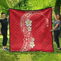 Plumeria Quilt Polynesian Tribal Frangipani Red LT03 - Polynesian Pride