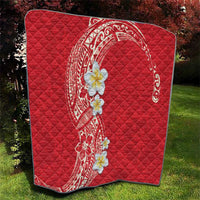 Plumeria Quilt Polynesian Tribal Frangipani Red LT03 - Polynesian Pride