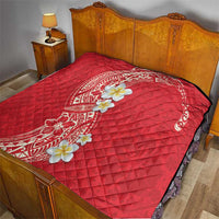 Plumeria Quilt Polynesian Tribal Frangipani Red LT03 - Polynesian Pride