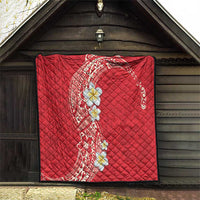 Plumeria Quilt Polynesian Tribal Frangipani Red LT03 - Polynesian Pride