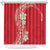 Plumeria Shower Curtain Polynesian Tribal Frangipani Red