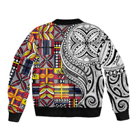 Niue Hiapo and Maori Decoration Tattoos Bomber Jacket LT03 - Polynesian Pride