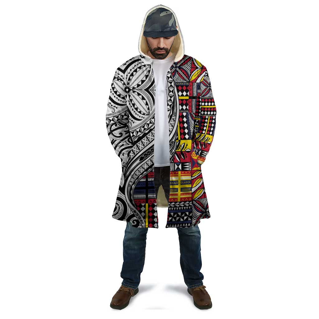 Niue Hiapo and Maori Decoration Tattoos Cloak - Polynesian Pride