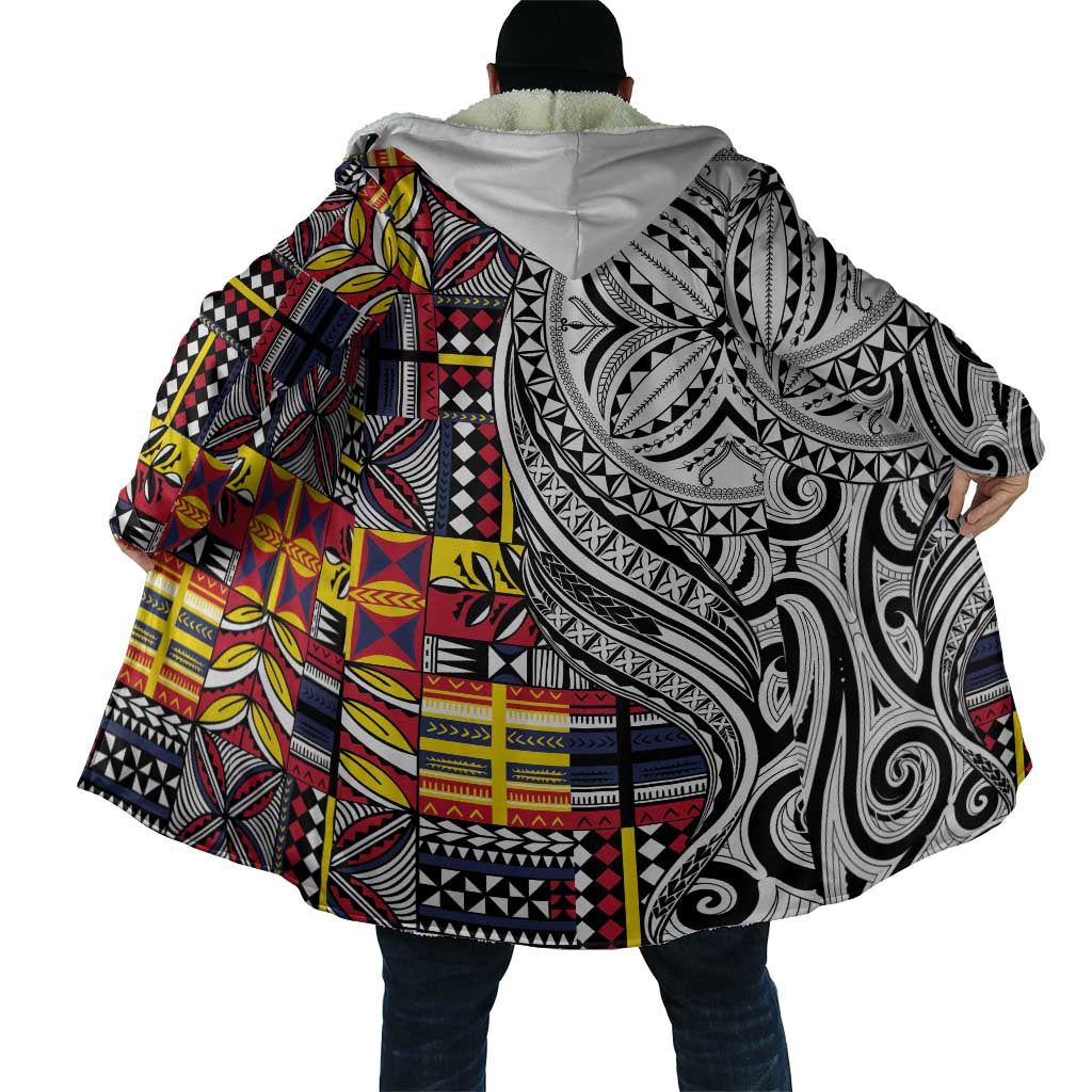 Niue Hiapo and Maori Decoration Tattoos Cloak - Polynesian Pride