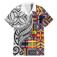 Niue Hiapo and Maori Decoration Tattoos Family Matching Mermaid Dress and Hawaiian Shirt - Polynesian Pride