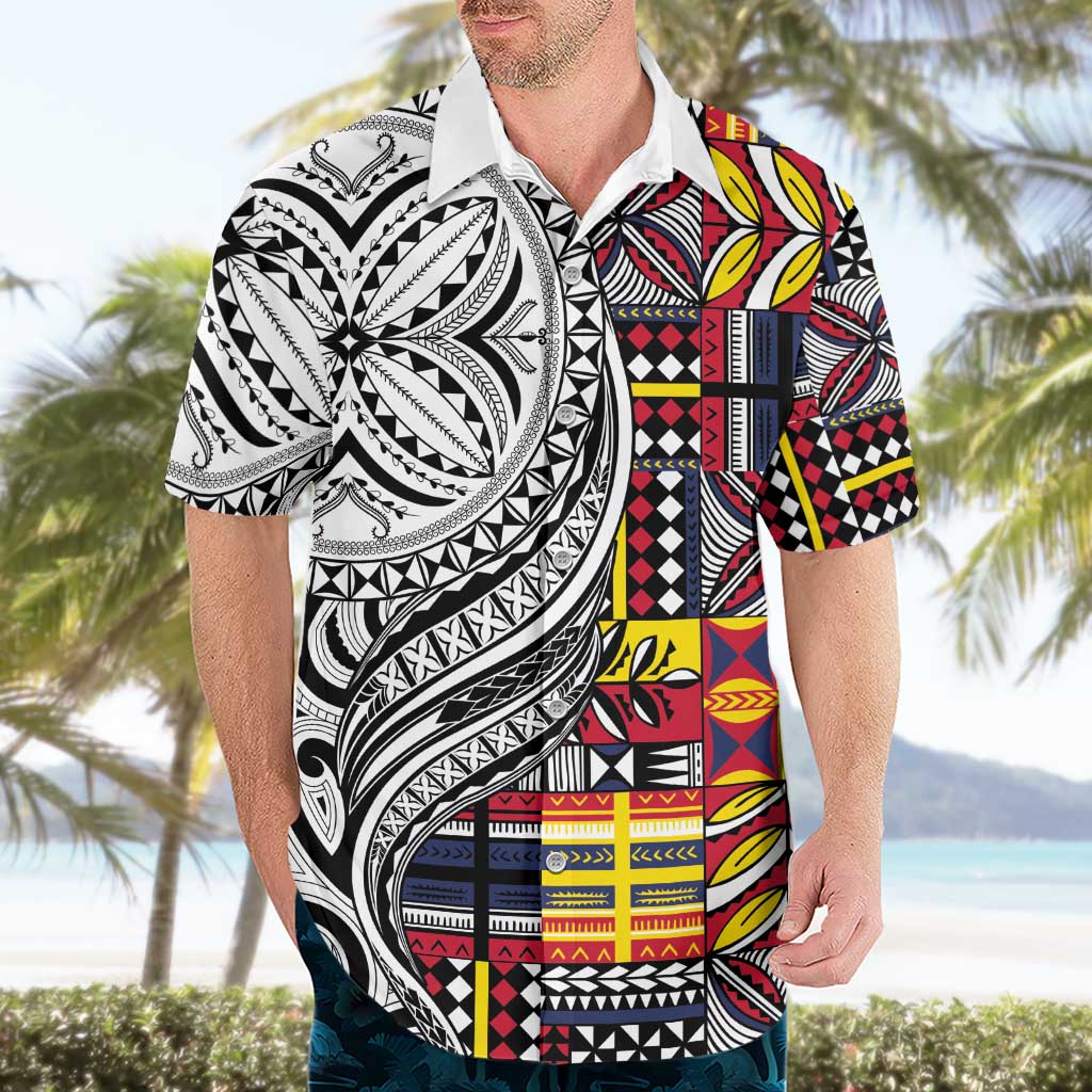 Niue Hiapo and Maori Decoration Tattoos Hawaiian Shirt - Polynesian Pride
