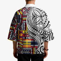 Niue Hiapo and Maori Decoration Tattoos Kimono - Polynesian Pride