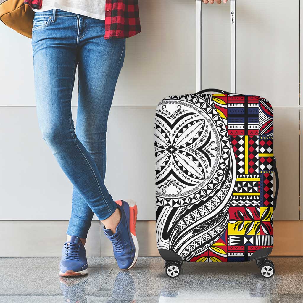 Niue Hiapo and Maori Decoration Tattoos Luggage Cover LT03 - Polynesian Pride