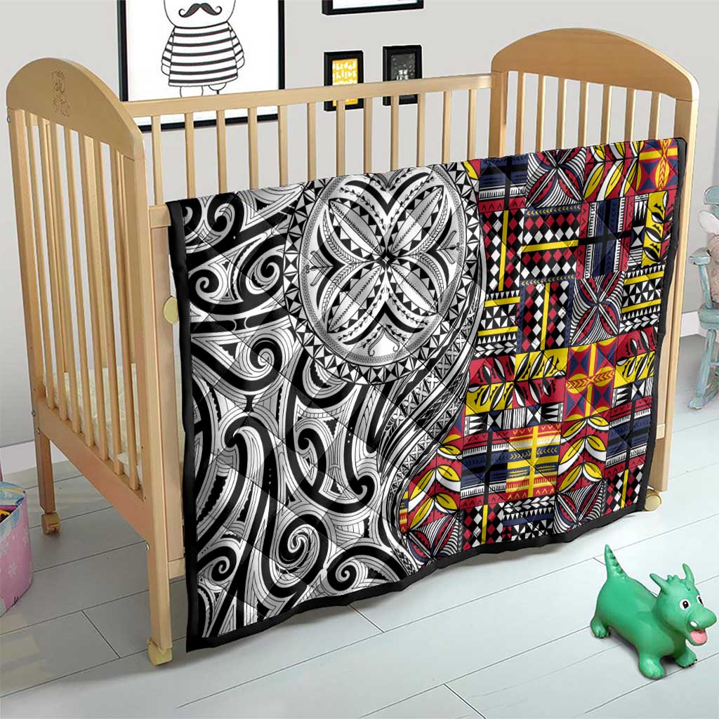 Niue Hiapo and Maori Decoration Tattoos Quilt - Polynesian Pride