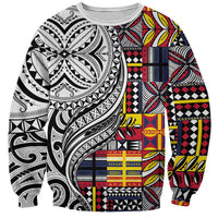 Niue Hiapo and Maori Decoration Tattoos Sweatshirt - Polynesian Pride
