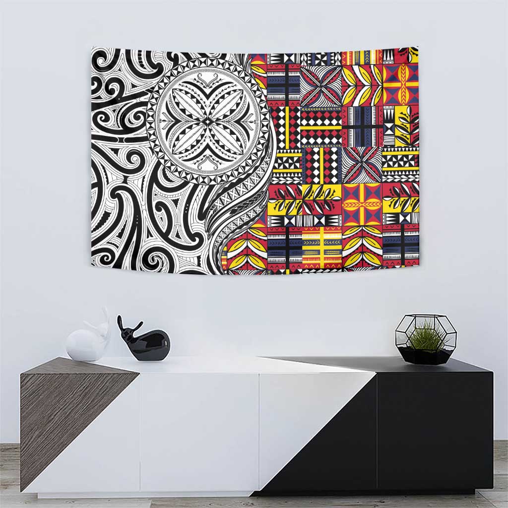 Niue Hiapo and Maori Decoration Tattoos Tapestry LT03 - Polynesian Pride