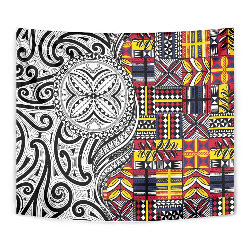 Niue Hiapo and Maori Decoration Tattoos Tapestry LT03 - Polynesian Pride