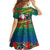 Personalised New Caledonia Christmas Family Matching Off Shoulder Maxi Dress and Hawaiian Shirt Santa Claus and Kanak Flag Mix Poinsettia Maori Pattern LT03 - Polynesian Pride