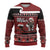 New Zealand Christmas Ugly Christmas Sweater - Meri Kirihimete Aotearoa Warrior on Waka with Maori Art Tattoo