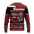 New Zealand Christmas Ugly Christmas Sweater - Meri Kirihimete Aotearoa Warrior on Waka with Maori Art Tattoo