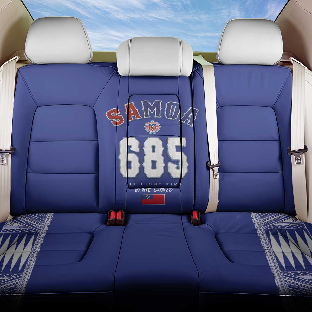 Toa Samoa Rugby Back Car Seat Cover Six Eight Five to The World