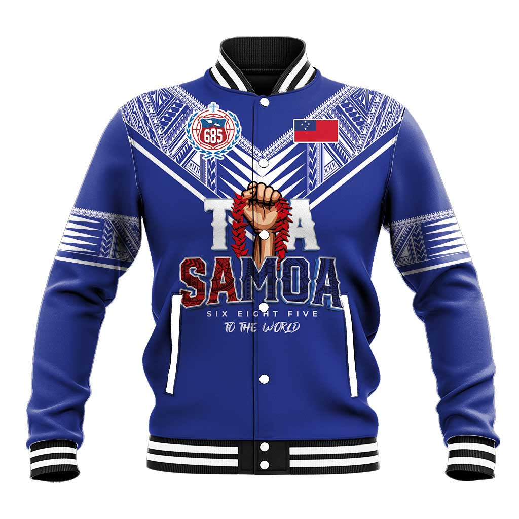 Toa Samoa Rugby Baseball Jacket Six Eight Five to The World