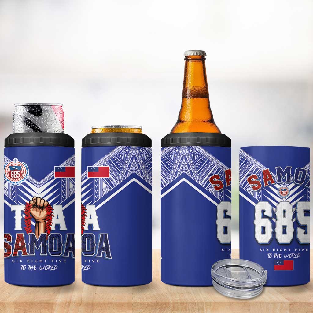 Toa Samoa Rugby 4 in 1 Can Cooler Tumbler Six Eight Five to The World
