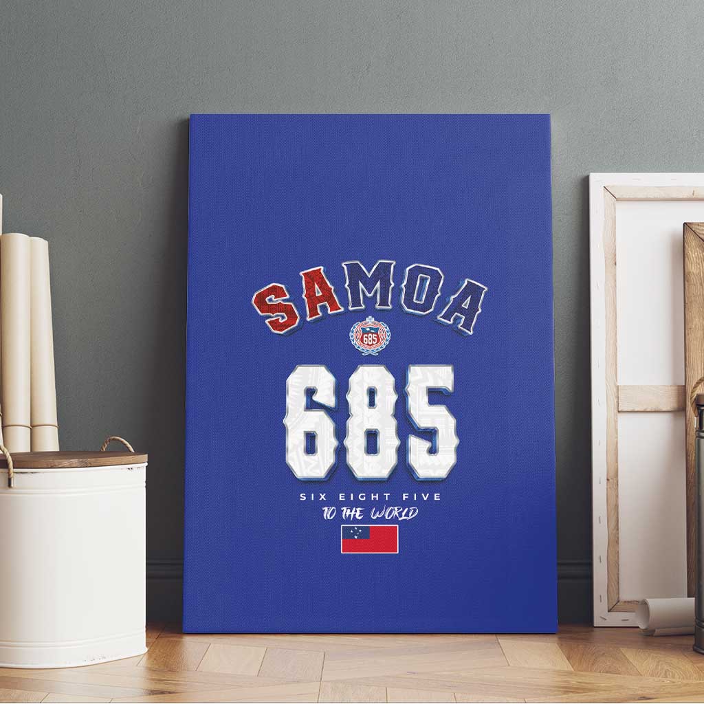 Toa Samoa Rugby Canvas Wall Art Six Eight Five to The World