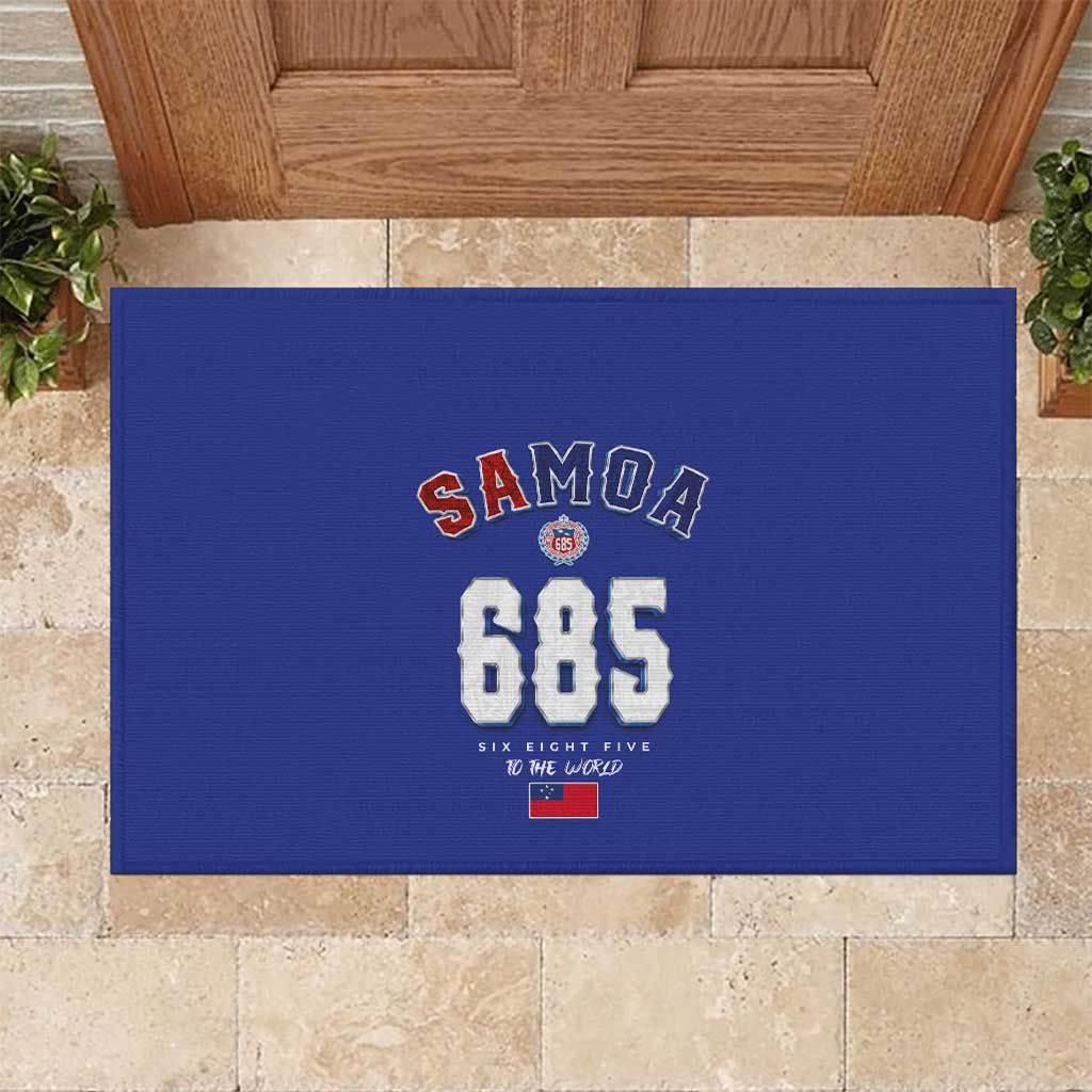 Toa Samoa Rugby Rubber Doormat Six Eight Five to The World